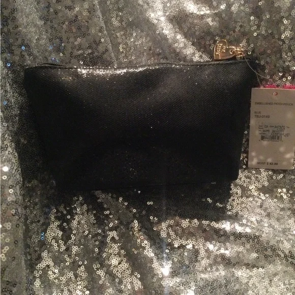 NWT Betsey Johnson Beaded Make-up Bag - Picture 3 of 5